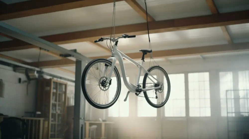 how to hang a bike from ceiling