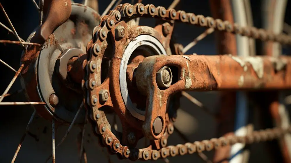 rusty bike chain